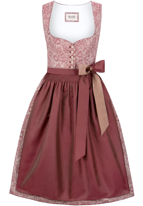 Heimatgwand Women's Dirndl Leonie Special Occasion Dress, Bordeaux, 8