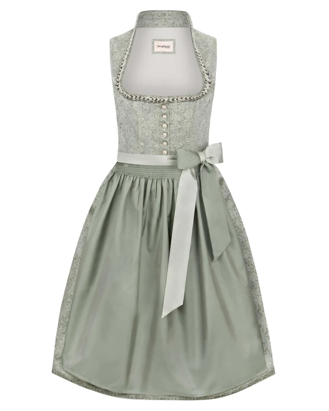 Bergfeuer Women's Dirndl Amaya Special Occasion Dress, Green (sage), 8