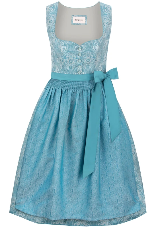 Bergfeuer Women's Dirndl Rajana Special Occasion Dress, Turquoise, 20