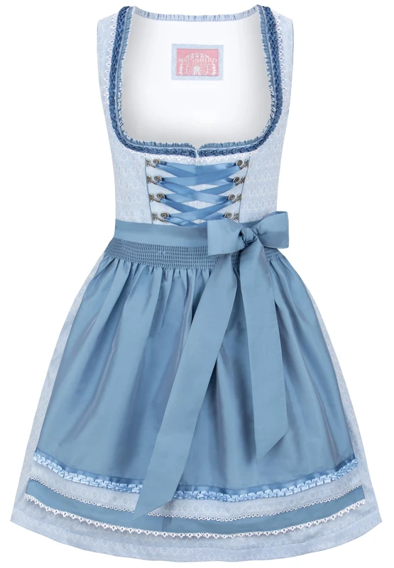 Wiesnwuid Women's Dirndl Lilly Special Occasion Dress, lightblue, 10