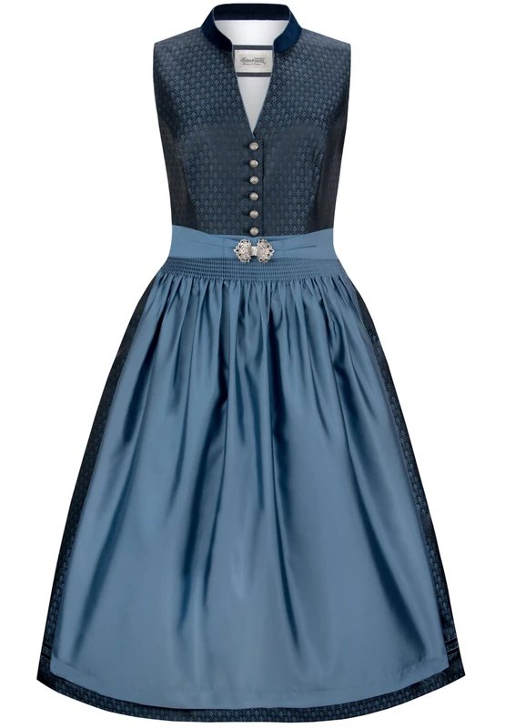 Heimatgwand Women's Dirndl Lucille Special Occasion Dress, Blue, 16