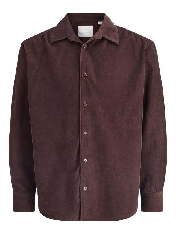 JACK & JONES Men's Jprccascot Corduroy L/S Shirt, Black Coffee, L