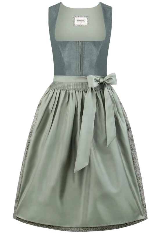 Heimatgwand Women's Dirndl Antonella Special Occasion Dress, Green (sage), 18