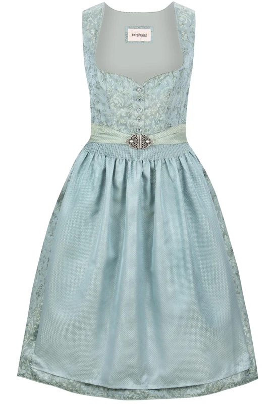 Bergfeuer Women's Dirndl Dalia Special Occasion Dress, Mint, 8