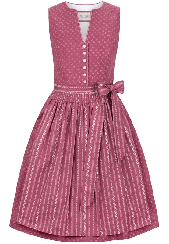 Heimatgwand Women's Dirndl Fina Special Occasion Dress, Berry, 16
