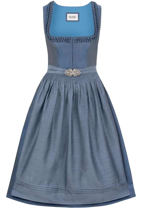 Heimatgwand Women's Dirndl Moana Special Occasion Dress, Blue, 8