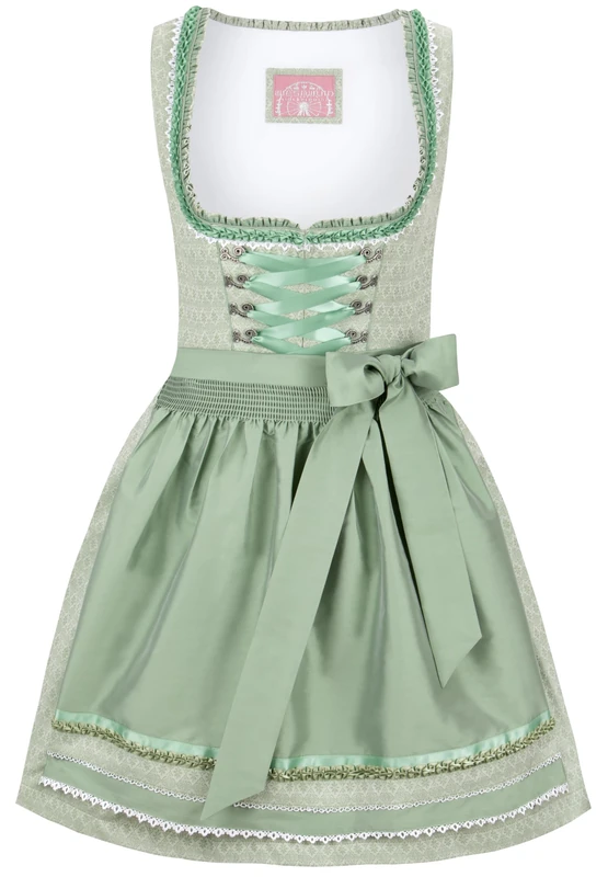 Wiesnwuid Women's Dirndl Lilly Special Occasion Dress, Green (sage), 12