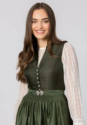 Heimatgwand Women's Dirndl Lucille Special Occasion Dress, Green, 12