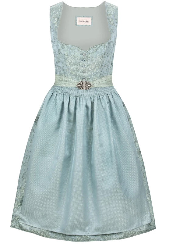Bergfeuer Women's Dirndl Dalia Special Occasion Dress, Mint, 22