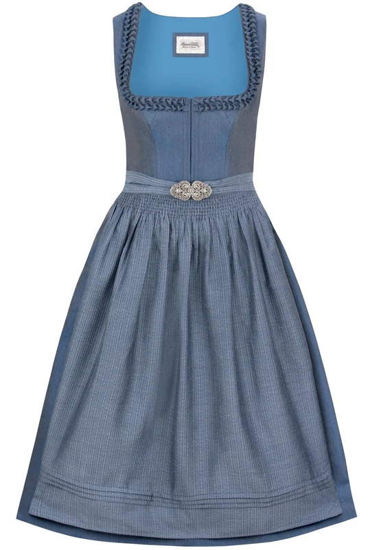 Heimatgwand Women's Dirndl Moana Special Occasion Dress, Blue, 6
