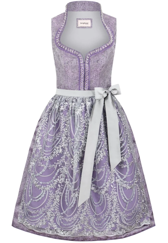 Bergfeuer Women's Dirndl Nadira Special Occasion Dress, Purple, 12