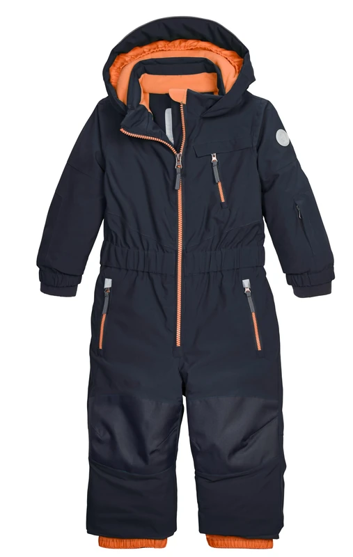 first instinct by killtec FISW 46 MNS ONPC 43399-000 Children's Ski Overall with Hood Dark Navy/Orange 110/116