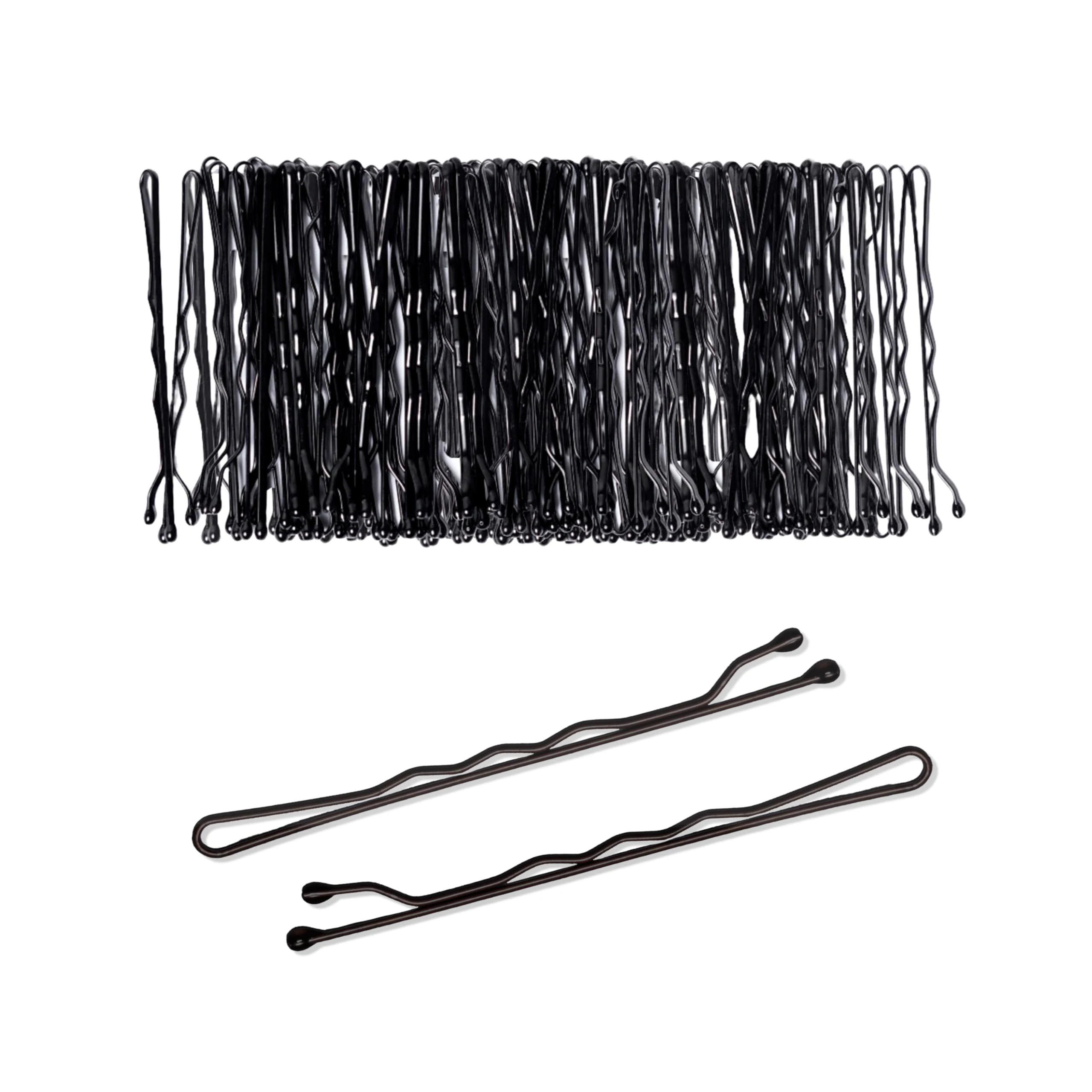 80 pcs Black Hair Bobby Pins for Thick Hair, 5cm Long Hair Pins for Women, Pins for Thick & Strong Hair, Kirby Grips, Curby Grips