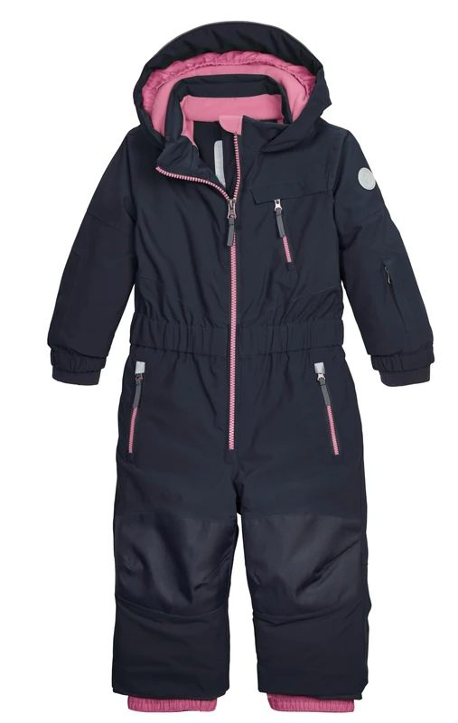 first instinct by killtec FISW 46 MNS ONPC 43399-000 Children's Ski Overall with Hood Dark Navy/Rose 110/116