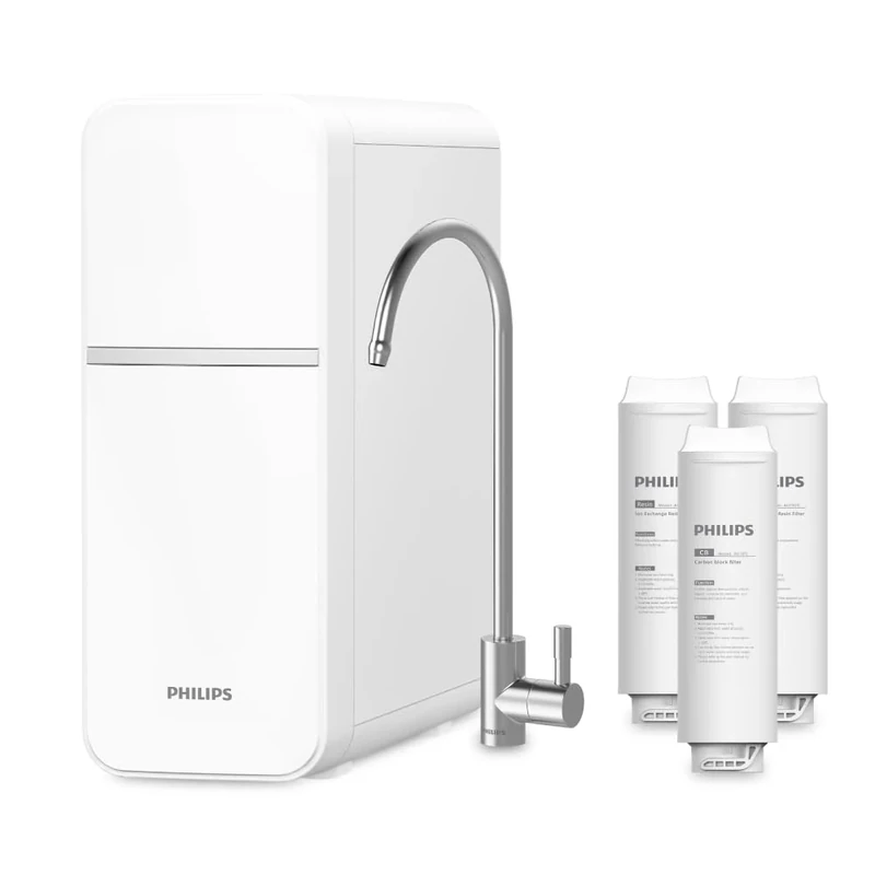 Philips Water MICROFILTRATION system, Improved water taste, Long-lasting filter, Compact design & Easy installation