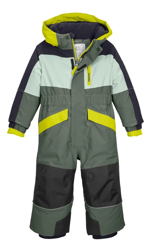first instinct by killtec FISW 47 MNS ONPC 43394-000 Children's Ski Overall with Hood Moss/Lime 110/116