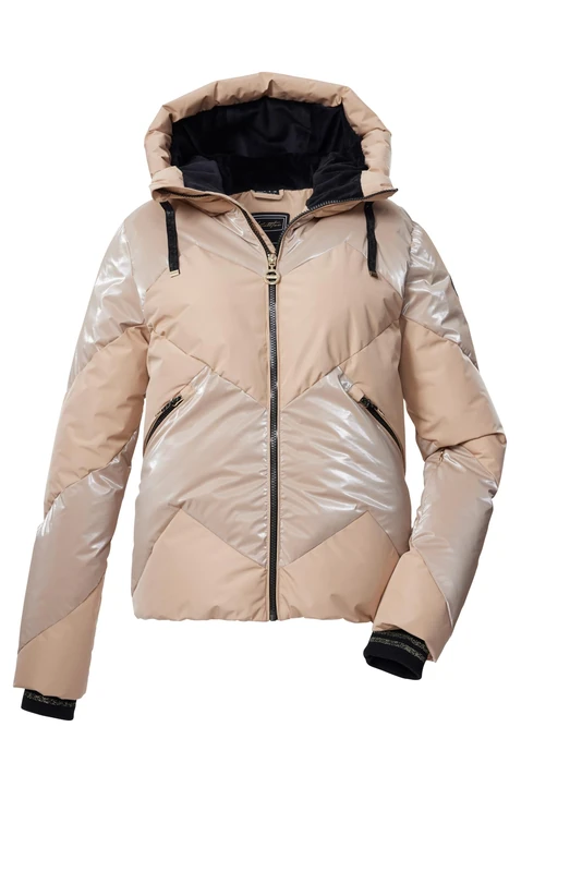 Killtec KSW 113 WMN SKI QLTD JCKT Women's Quilted Jacket in Down Look with Hood and Removable Snow Guard 43618-000