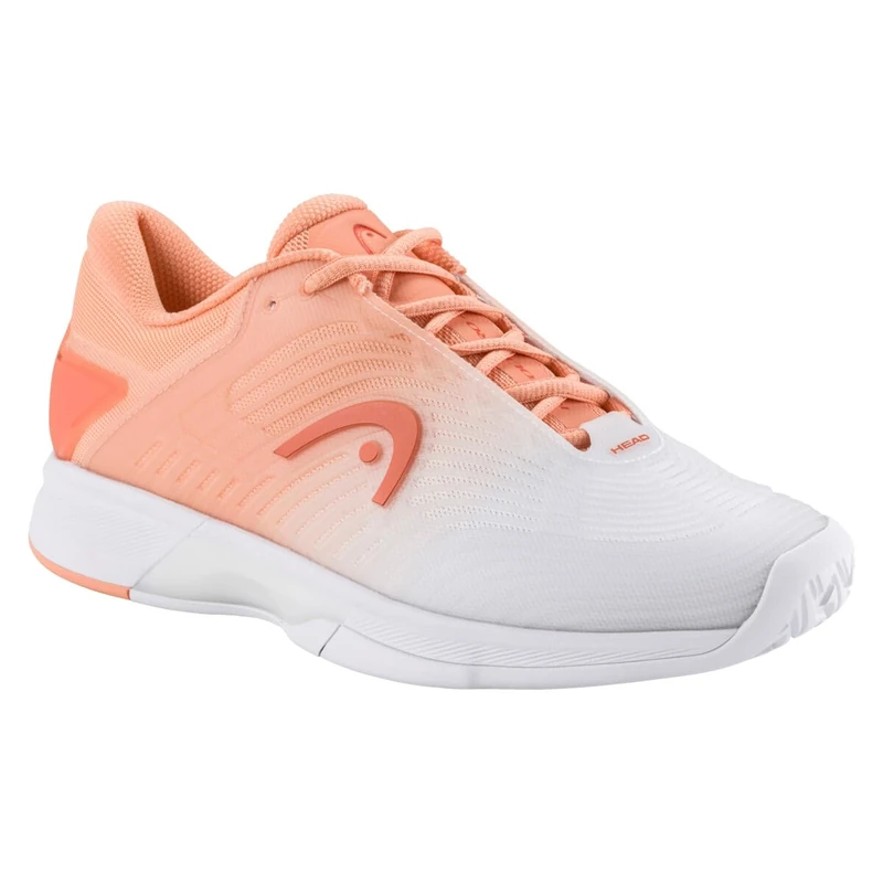 HEAD Women Revolt Pro 4.5 Tennis Shoes, Coral White, 40.5 EU