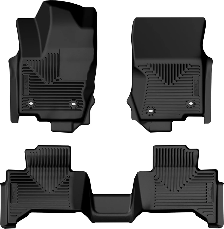 Husky Liners Weatherbeater Floor Mats | Fits 2024 Toyota Land Cruiser; 2024 Lexus GX550 | Front & 2nd Row, 3-pc Black - 95971