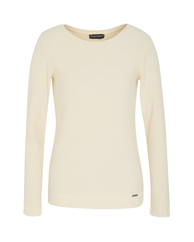 Emporio Armani WOMAN'S WARM RIB SWEATER WHITE L