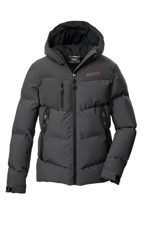 Killtec KOW 230 BYS QLTD JCKT 43514-000 Boys' Quilted Jacket in Down Look with Hood Anthracite 176 - Image 1