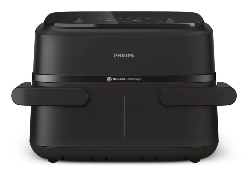 Philips Dual Basket Airfryer 1000 Series - 7.1L Mega Draw or Dual 3.5L+3.5L cooking zone, RapidAir Technology, 10 Cooking Functions, 90% Less Fat, Compact Design, (NA154/09)