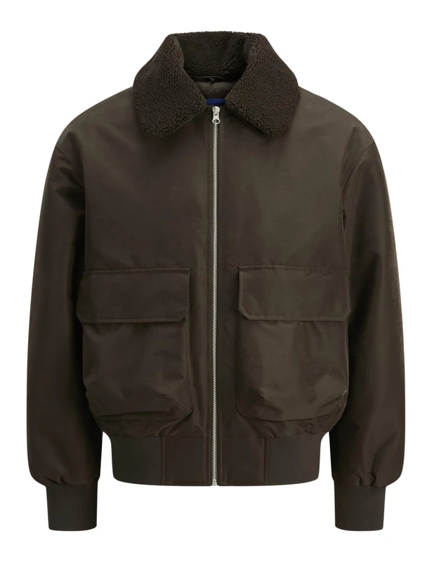 JACK & JONES Men's Jorinwood Bomber Jacket, Chocolate Cake, S