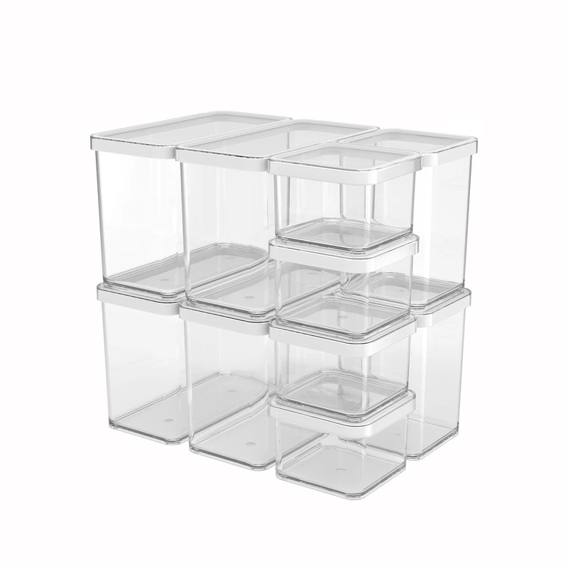 Rotho Loft Storage Jars Set of 10 Loft Plastic (PP) BPA-Free White (32.3 x 22.3 x 32.4 cm)