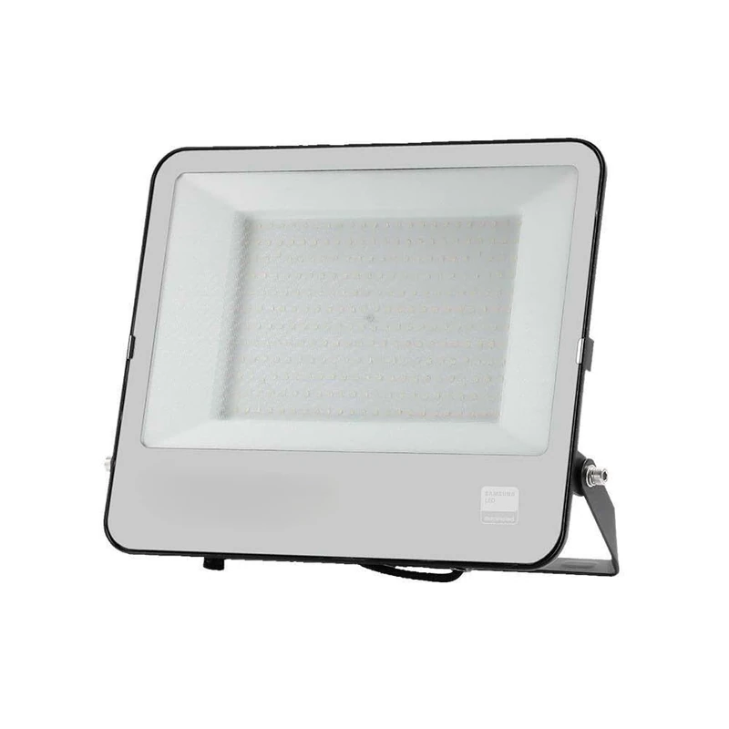 200W Projector with 1M chip, 6500K Cable, Black and Grey Body, and Frosted Glass. Ideal for Various Lighting Applications.