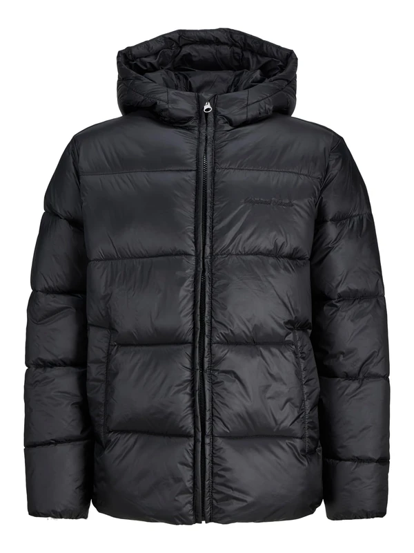 JACK & JONES Junior Jornorrebro Men's Puffer Jacket Jnr, Black, Numeric_152, black, numeric_152 - Image 1