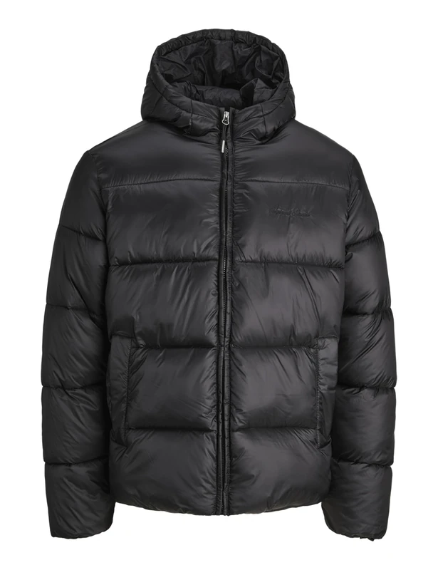 JACK & JONES Men's Jornorrebro Puffer Jacket Sn, Black, M, Black, M