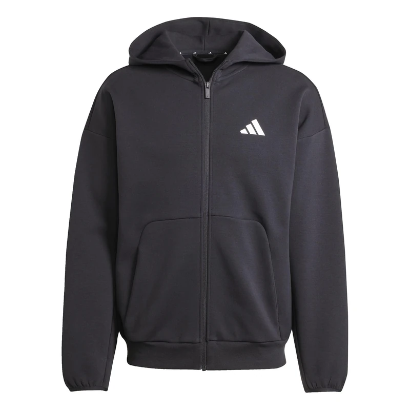 adidas Men's FUTURE ICONS SMALL LOGO FULL-ZIP HOODIE, black, M
