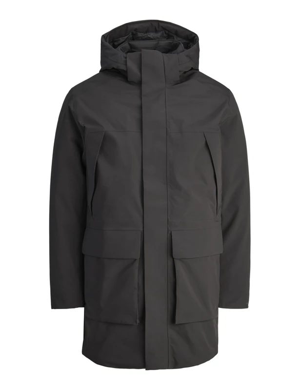 JACK & JONES Men's Jprccmoon Parka Pls, Black, 4X_l, black, 4x_l