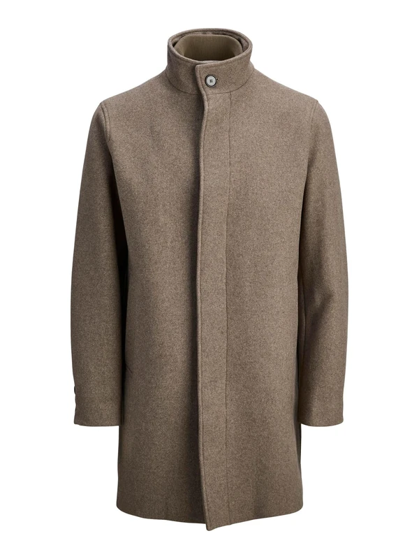 JACK & JONES Jprcckeith Wool Blend Stancollar Coat Sn, greige, XXL - Image 1