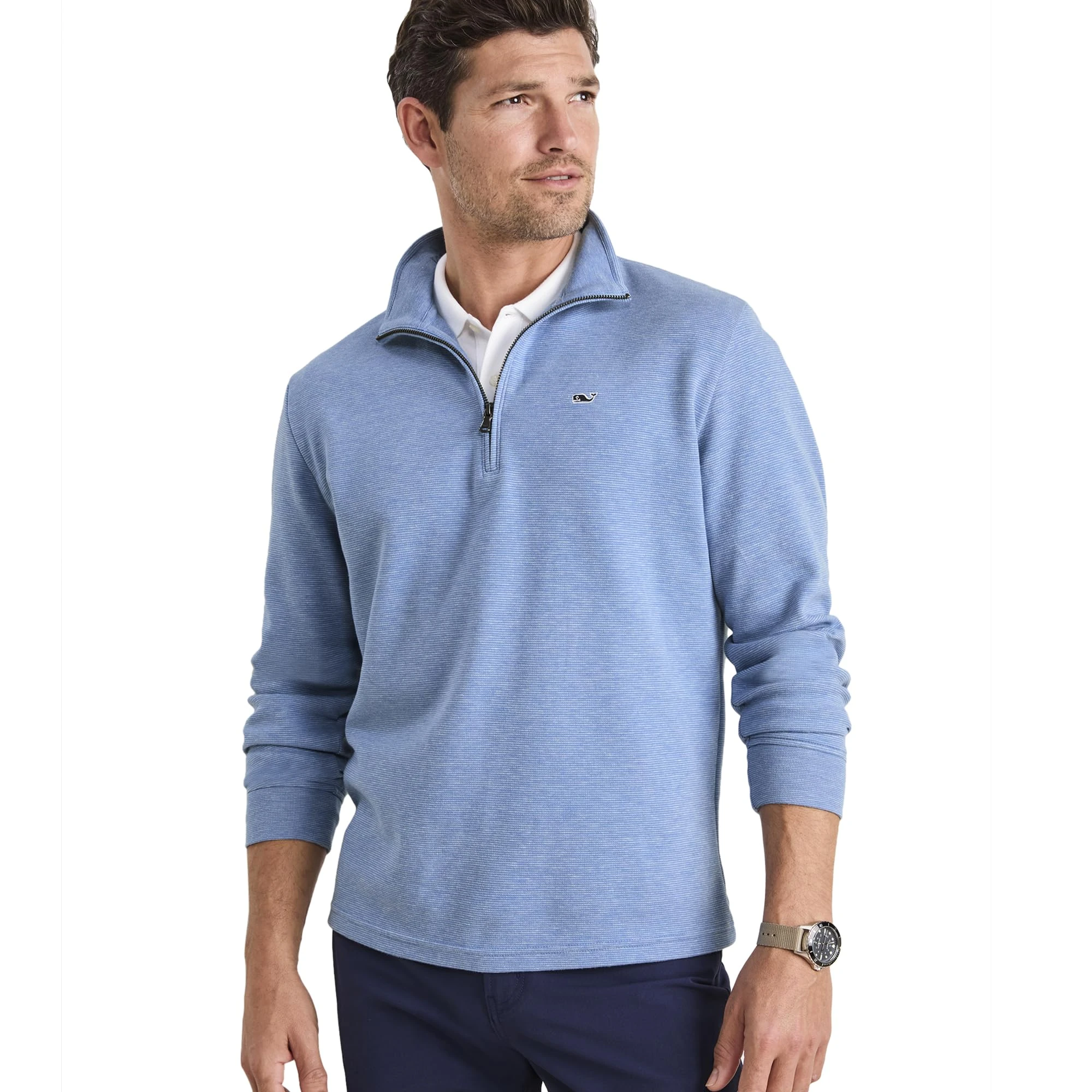 Vineyard Vines Men's Saltwater Quarter-Zip Sweatshirt, Club Blue, XL