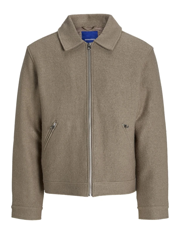 JACK & JONES Men's Jormeadows Boucle Jacket, Taupe Grey, XS, Taupe Gray, x_s - Image 1