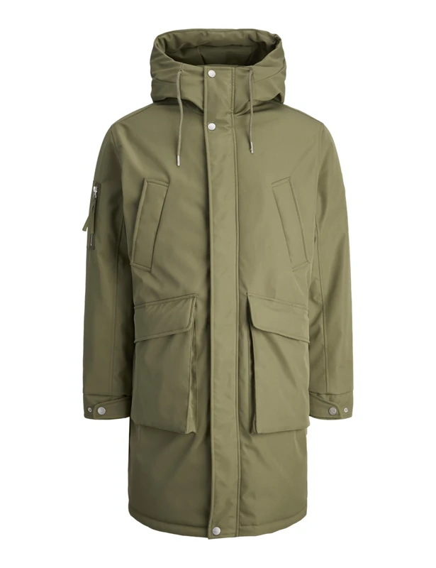 JACK & JONES Men's Jorinwood Twill Parka, Olive Night, xx_l