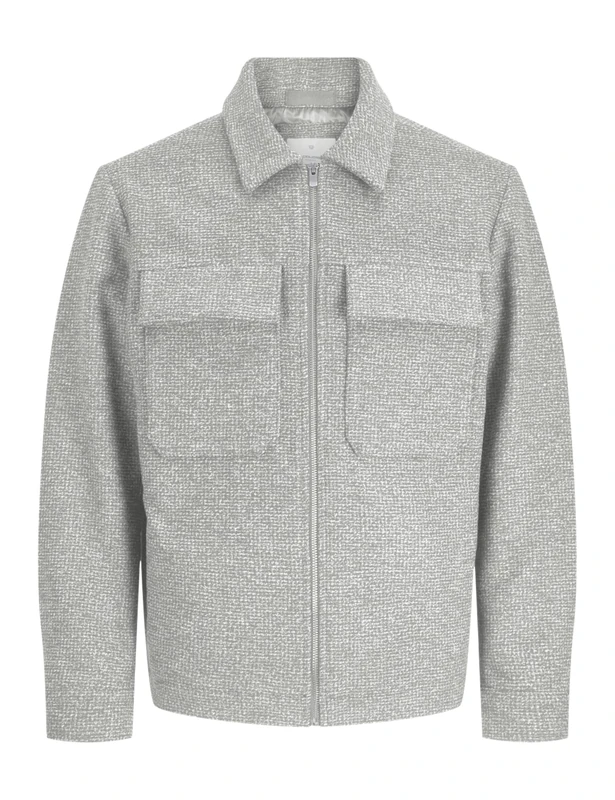 JACK & JONES Men's Jprccrussel Wool Blend Jacket Sn, Light Grey Mix, xx_l