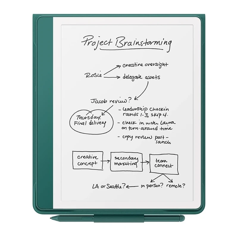 Amazon Kindle Scribe Folio Cover with Magnetic Attach, Sleek Protective Case - Premium Leather