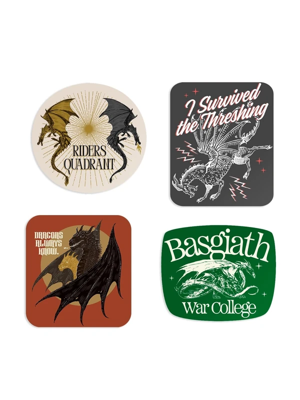 Fourth Wing Dragon Rider Sticker Set - Image 1
