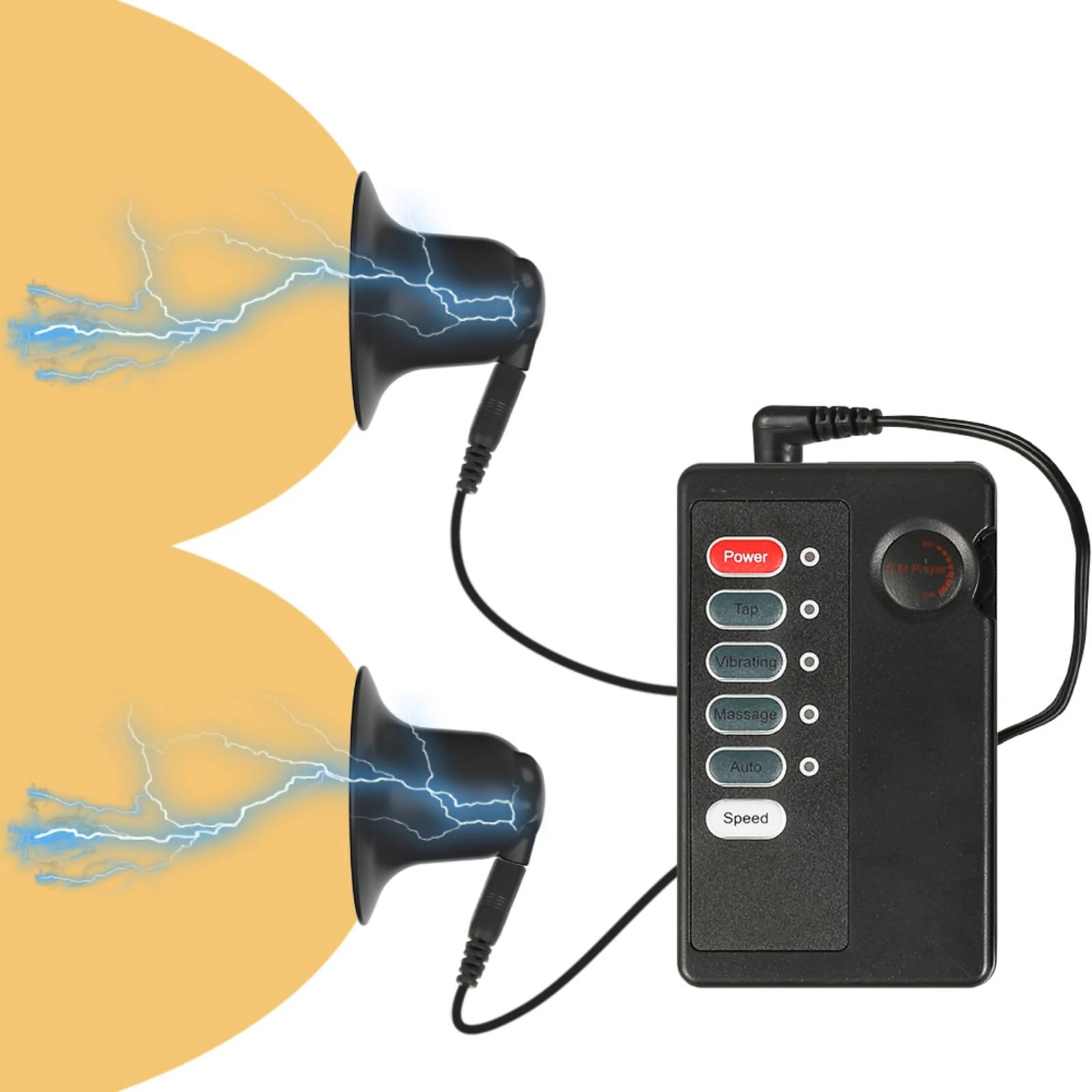 Electric Shock Nipple Clamp，Electric Shock Nipple Suckers，Vibrating Nipple Clamp, Electric Shock Breast Pump Nipple Suckers Adult Women Electric Shock Breast Cup Suction Pump for Adult Women Sex Toys