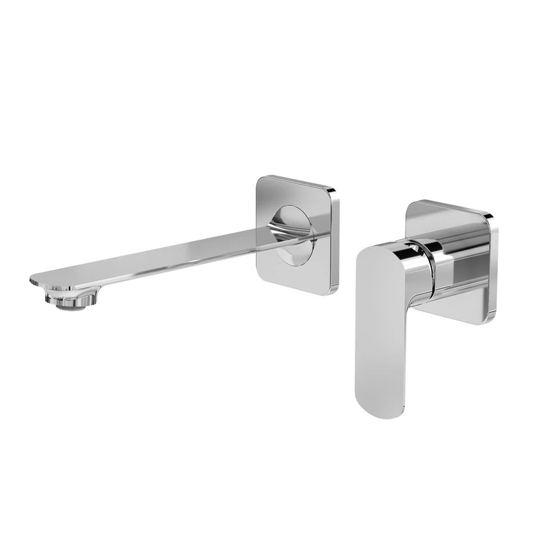 EMKE Chrome Modular Bathroom Faucet, Mixer Tap for Washbasin, Durable Brass Body, Neoperl Aerator, Water Saving, Easy Installation, 233 x 127 x 110 mm - Image 1