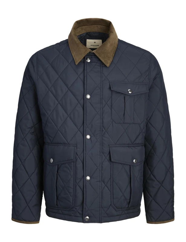 JACK & JONES Men's Jprblubryan Quilted Jacket, Dark Navy, S