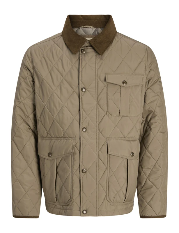 JACK & JONES Men's Jprblubryan Quilted Jacket, Brindle, S