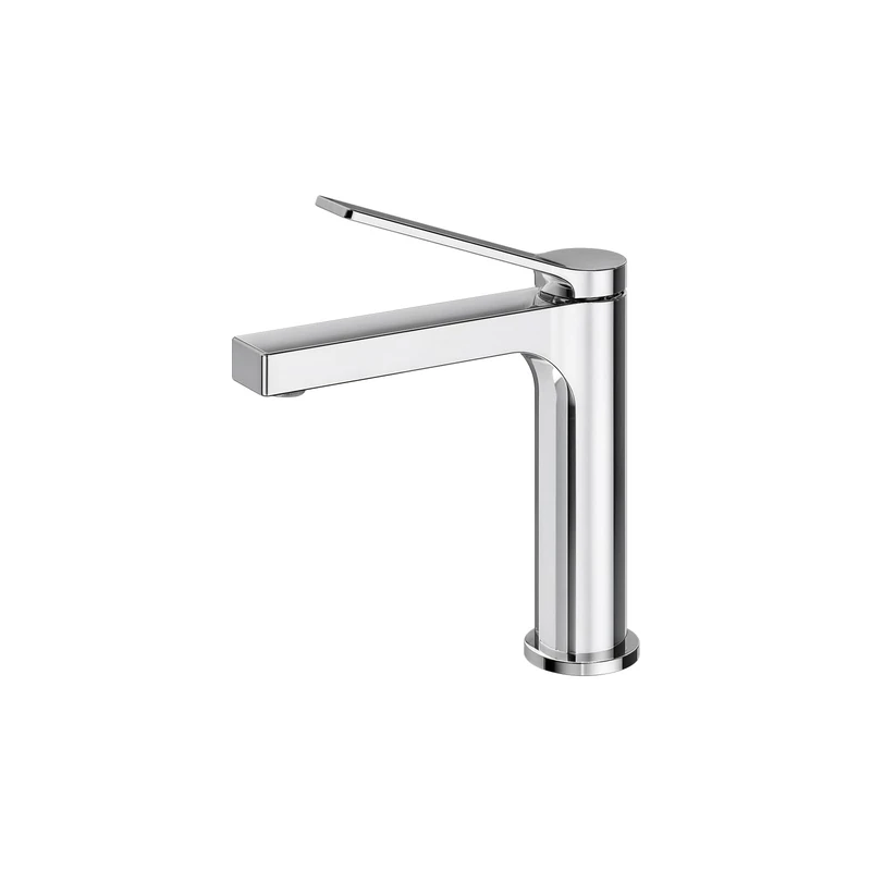EMKE Neoperl Chrome Bathroom Faucet with Aerator, Solid Brass Basin Mixer Tap, Ceramic Cartridge, Easy Installation, Water Saving, 195x173x46mm - Image 1