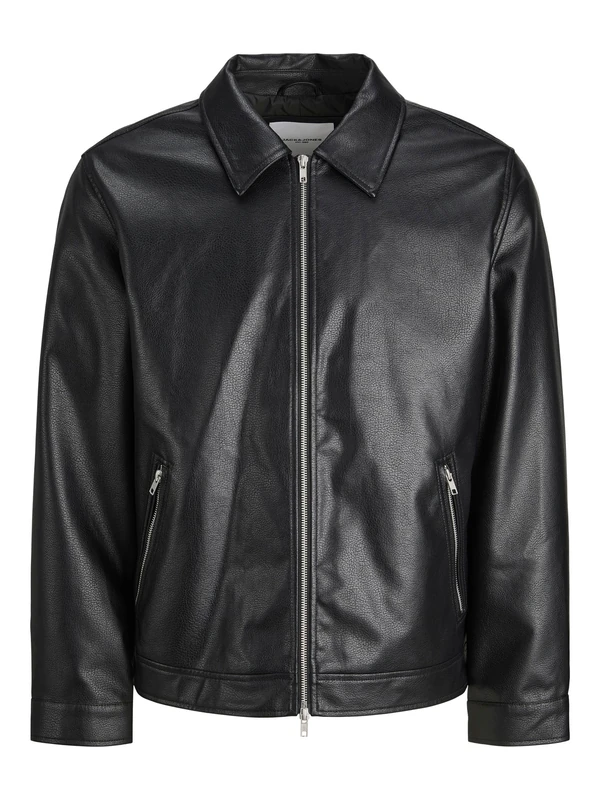 JACK & JONES Men's Jjecasablanca Pu Jacket Noos, Black, x_s, black, x_s - Image 1
