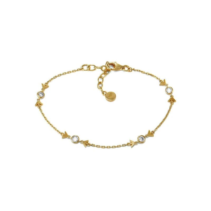 Emporio Armani Women's Gold tone Sterling Silver with lobster clasp closure bracelet