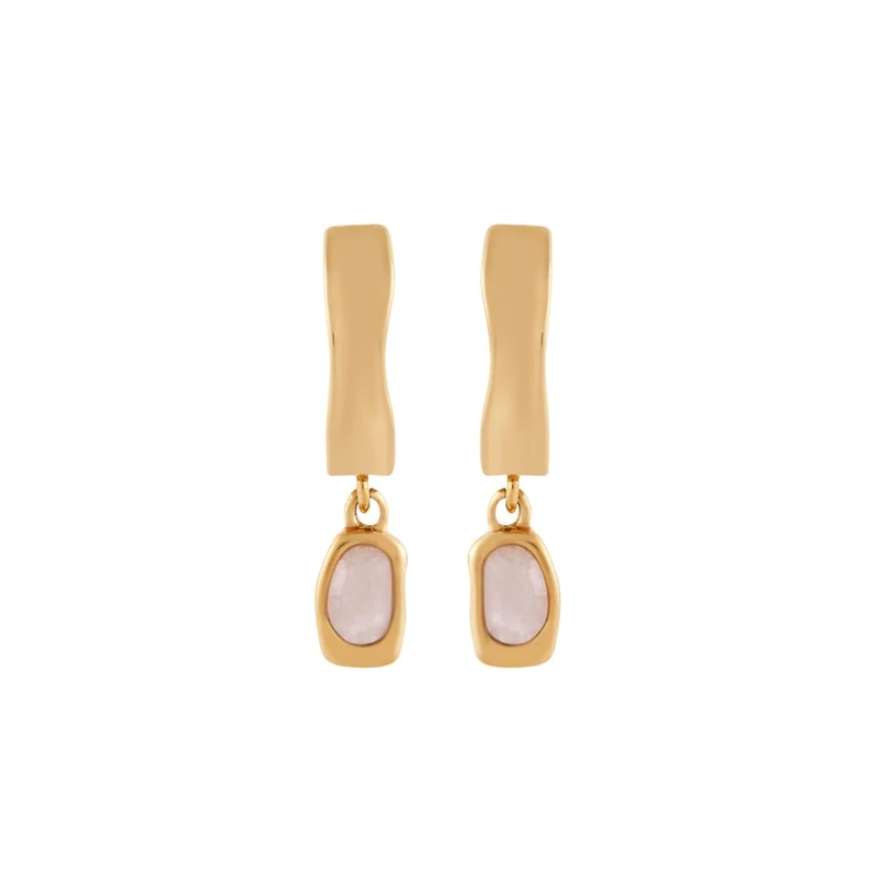 Skagen Women's Anja Quartz Gold-Tone Stainless Steel Earring, SKJ1864710