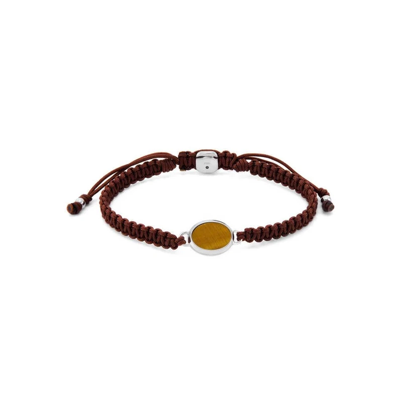 Fossil Men's Jewelry Silver-Tone Stainless Steel Bracelet, JF04853040 - Image 1