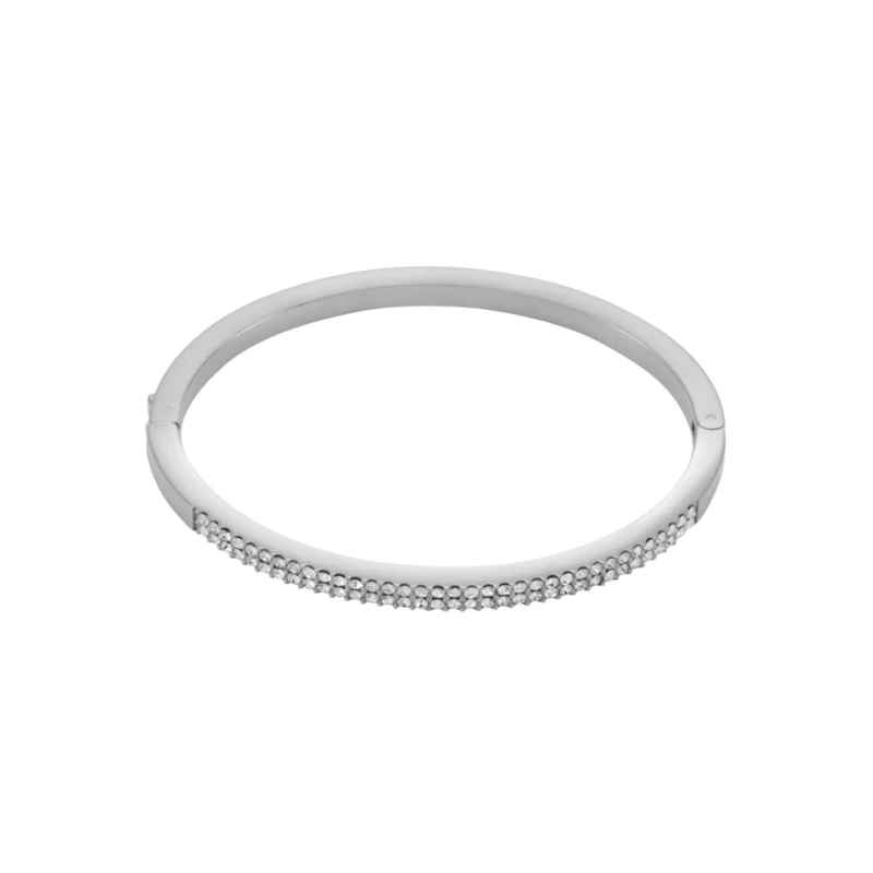 FOSSIL Women's Ellis Silver-Tone Stainless Steel Bracelet, JF04863040